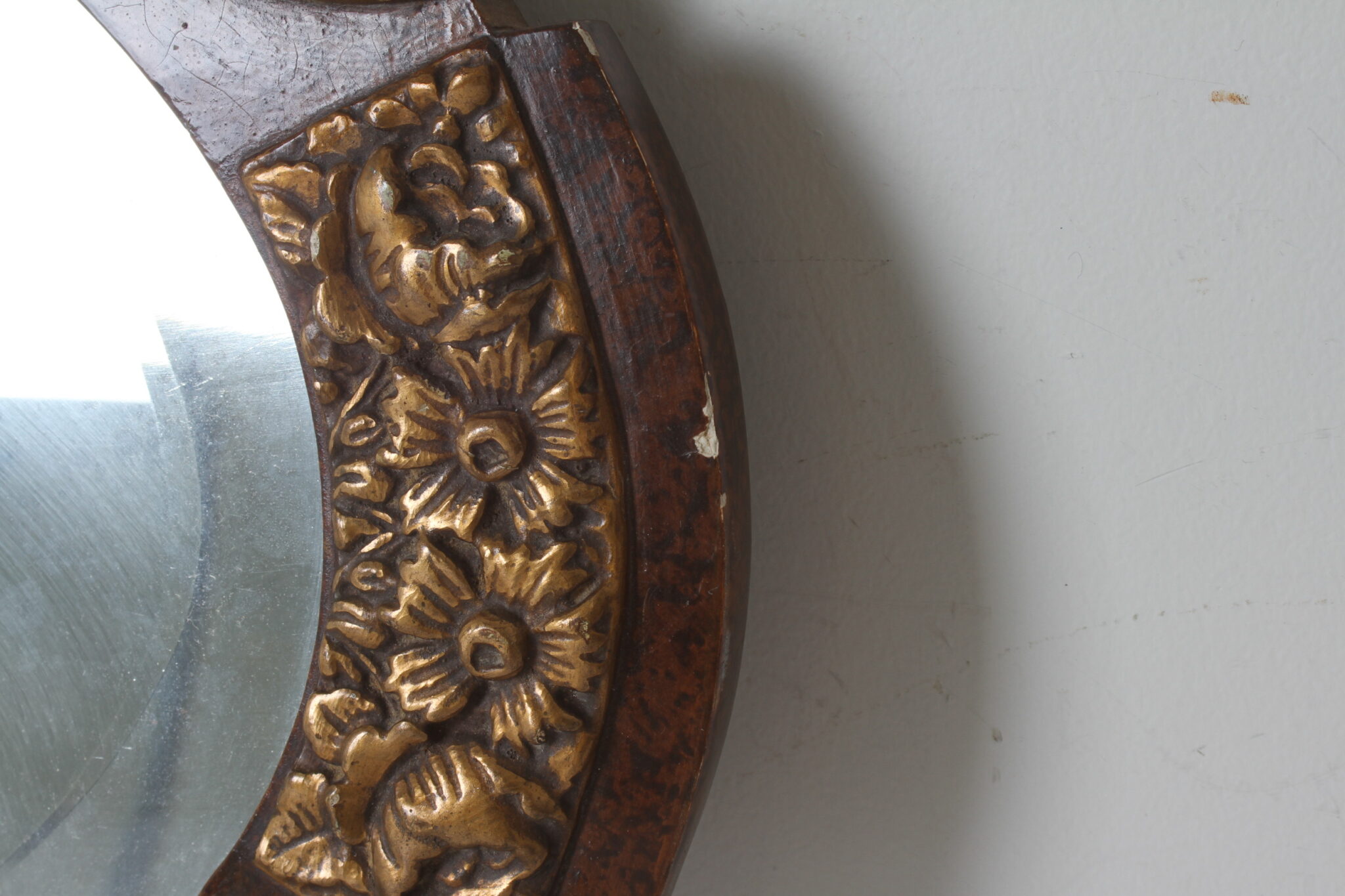 Ancien miroir mural ovale – Image 7