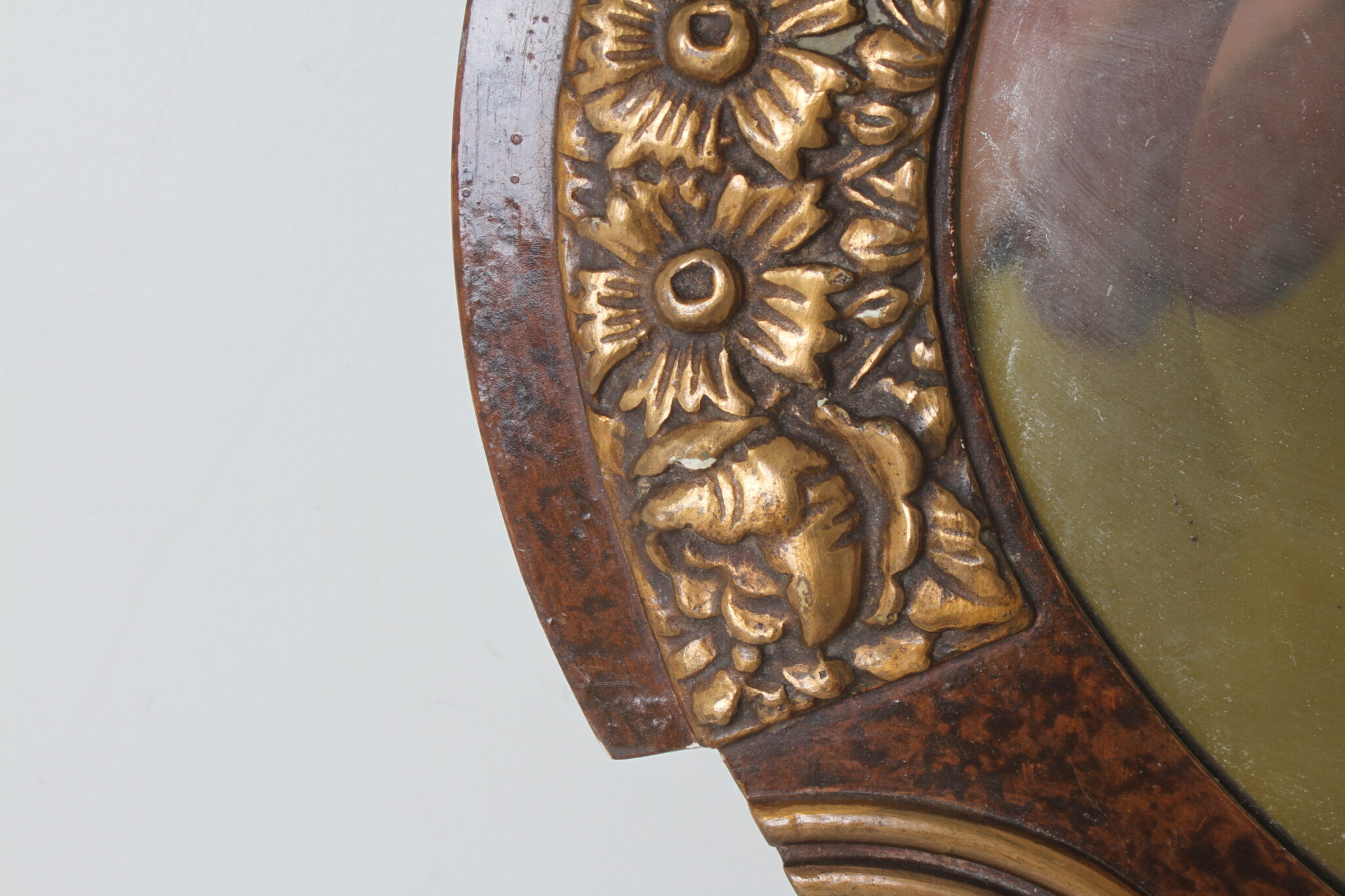 Ancien miroir mural ovale – Image 6