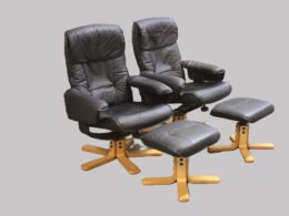 Fauteuil relax et son repose-pieds