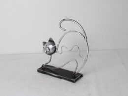 Sculpture chat en métal