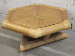 Table basse vintage en bambou