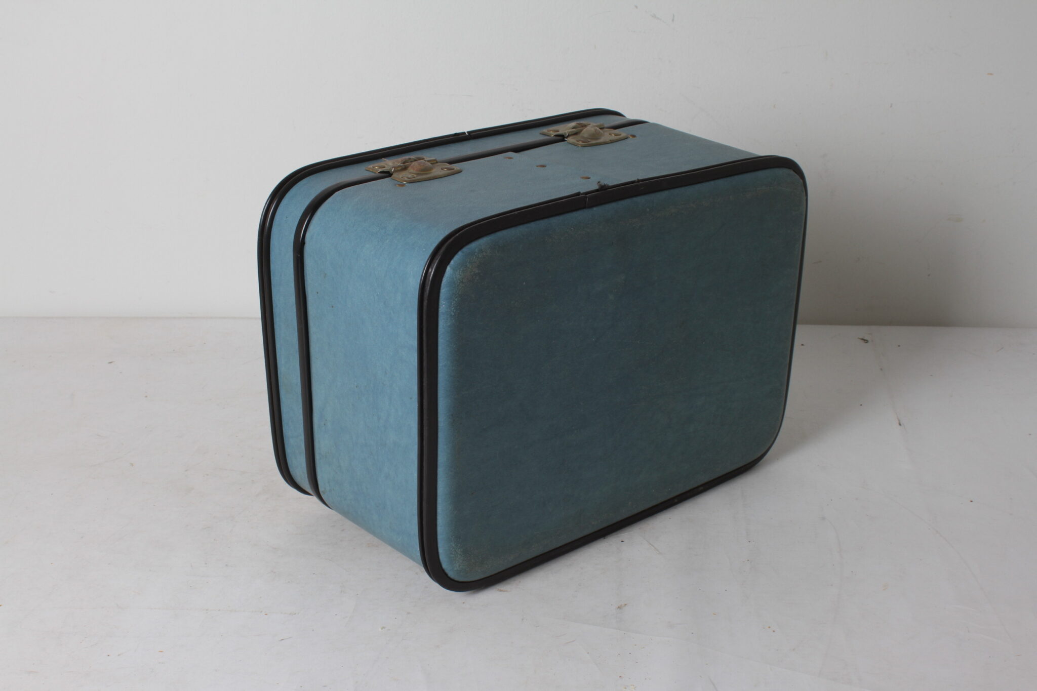 Vanity vintage en skaï bleu – Image 4