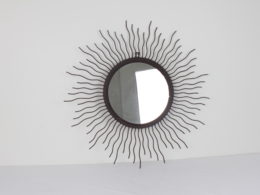 Miroir soleil vintage en fer